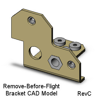 CubeSat Kit Remove-Before-Flight Bracket CAD model